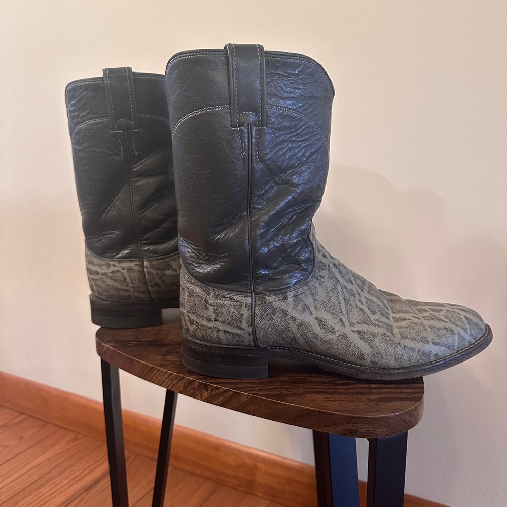 Vintage Justin Elephant Style #3019 Men's Cowboy Boots 8.5D